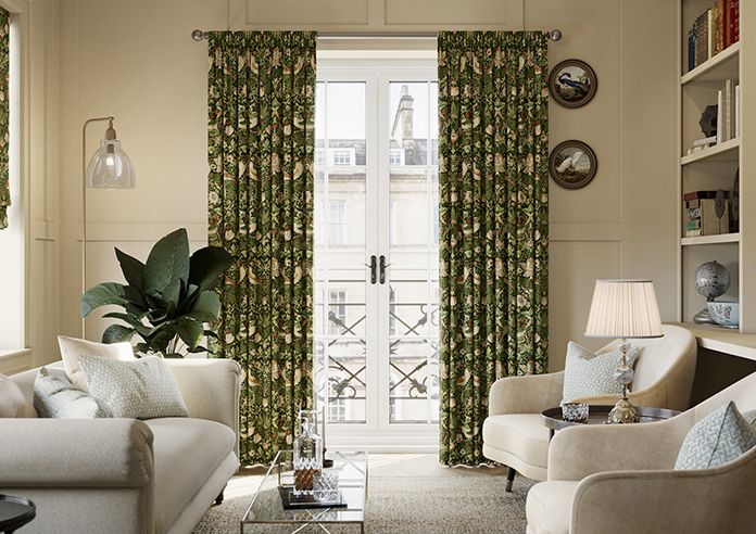 William Morris At Home Strawberry Thief, Nettle - Made to Measure Curtains - Image 3